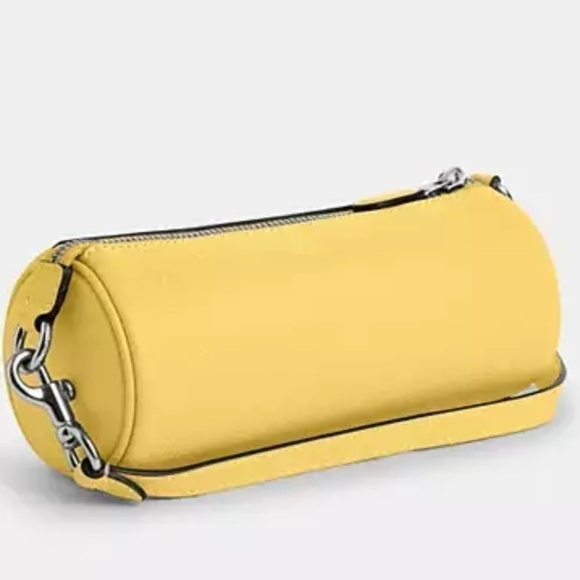 Coach Mini Barrel Bag Yellow NWT - Picture 6 of 6